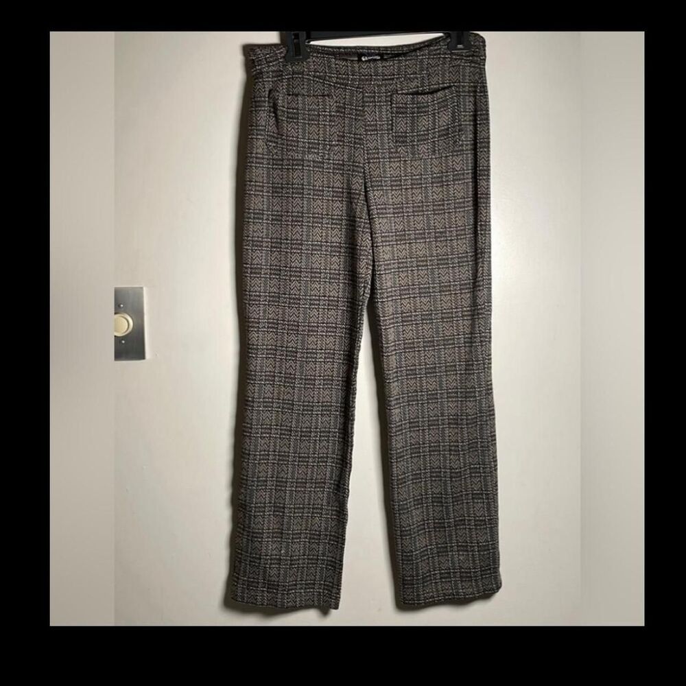 Unbranded Women's Brown and Grey Trousers M